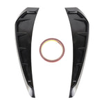 Adesivo decorativo esterno in silicone morbido per auto da 2 pezzi, nero brillante, Bright Black