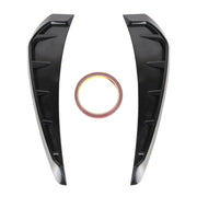 Adesivo decorativo esterno in silicone morbido per auto da 2 pezzi, nero brillante, Bright Black