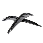 Adesivo decorativo esterno in silicone morbido per auto da 2 pezzi, nero brillante, Bright Black