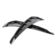 Adesivo decorativo esterno in silicone morbido per auto da 2 pezzi, nero brillante, Bright Black