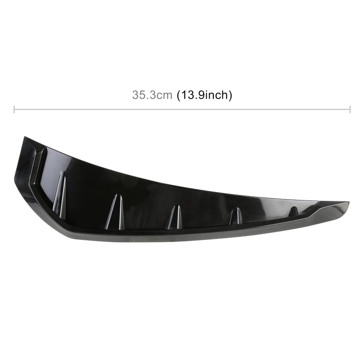 Adesivo decorativo esterno in silicone morbido per auto da 2 pezzi, nero brillante, Bright Black