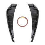 Adesivo decorativo esterno in silicone morbido per auto da 2 pezzi, struttura in fibra di carbonio, Carbon Fiber Texture