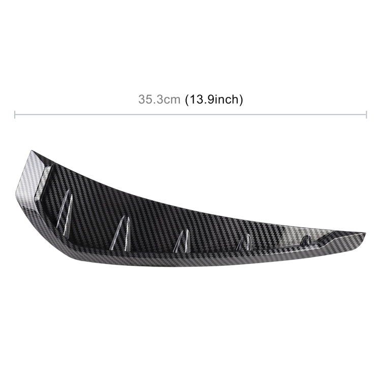 Adesivo decorativo esterno in silicone morbido per auto da 2 pezzi, struttura in fibra di carbonio, Carbon Fiber Texture