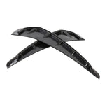Adesivo decorativo esterno in silicone morbido per auto da 2 pezzi, struttura in fibra di carbonio, Carbon Fiber Texture