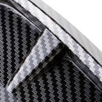 Adesivo decorativo esterno in silicone morbido per auto da 2 pezzi, struttura in fibra di carbonio, Carbon Fiber Texture