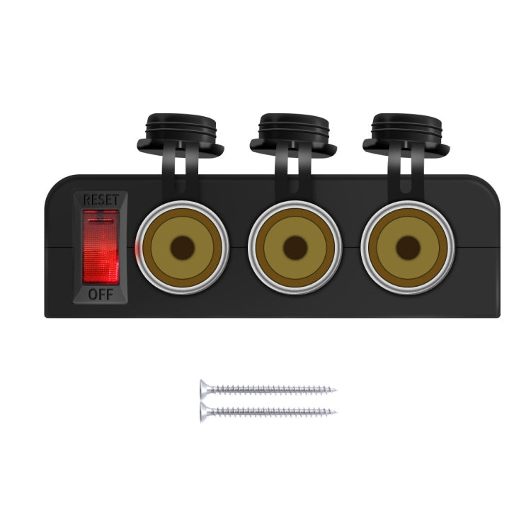 Presa accendisigari per auto 3 in 1 12-24V 16A con controllo dell'interruttore di protezione da sovraccarico, 3 in 1 12-24V 16A
