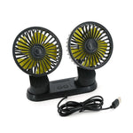 Ventola di raffreddamento elettrica a doppia testa USB per console centrale auto F404 con aromaterapia, F404