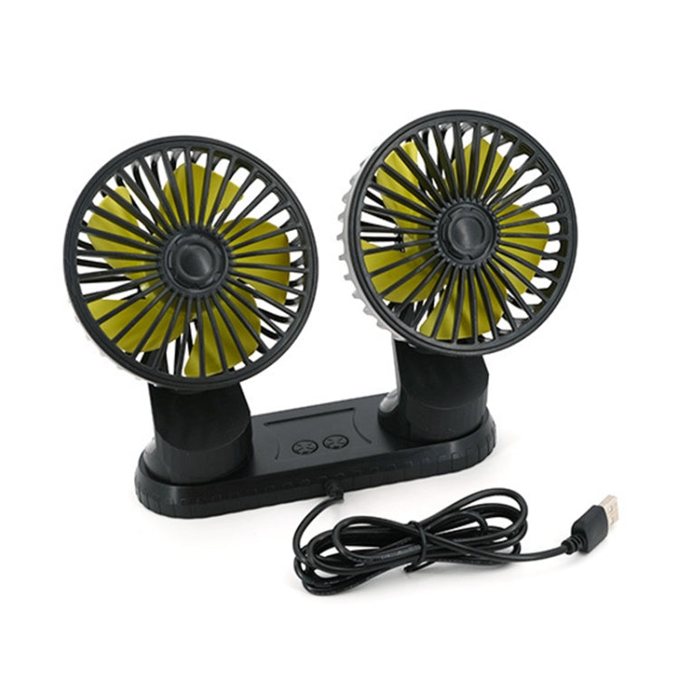Ventola di raffreddamento elettrica a doppia testa USB per console centrale auto F404 con aromaterapia, F404