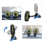 Ventola di raffreddamento elettrica a doppia testa USB per console centrale auto F404 con aromaterapia, F404