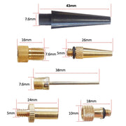 2 set (15 in 1) Adattatore di gonfiaggio Bocca francese / Bocca americana / Adattatore per ago di gonfiaggio bocca britannica, 15 in 1