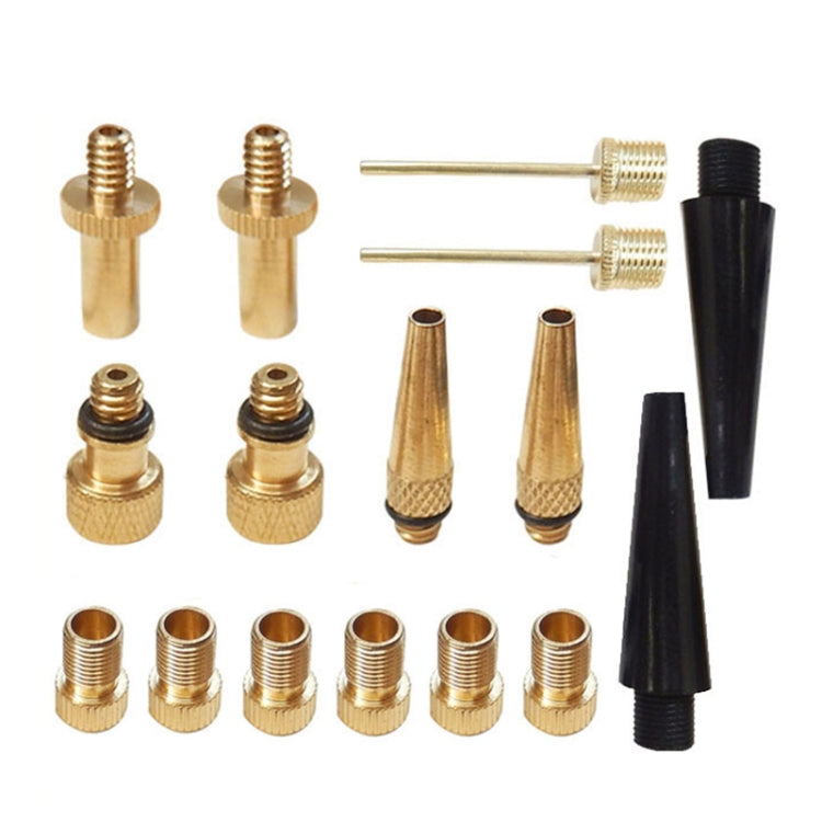 2 set (16 in 1 A) Adattatore per gonfiaggio Bocca francese / Bocca americana / Adattatore per ago di gonfiaggio bocca britannica, 16 in 1 A