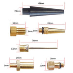 2 set (24 in 1) Adattatore di gonfiaggio Bocca francese / Bocca americana / Adattatore per ago di gonfiaggio bocca britannica, 24 in 1