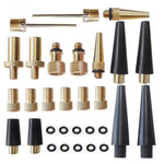 2 set (30 in 1) Adattatore per gonfiaggio Bocca francese / Bocca americana / Adattatore per ago di gonfiaggio bocca britannica, 30 in 1