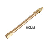 Tubo di prolunga gonfiabile per valvola pneumatici per auto da 5 pezzi, lunghezza: 100 mm, 100mm, Pure Copper