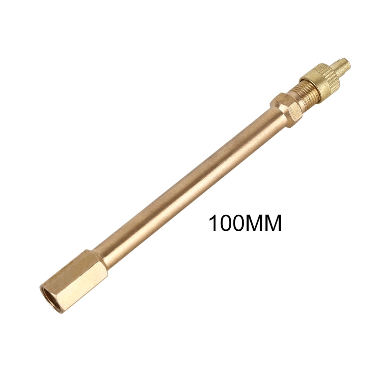 Tubo di prolunga gonfiabile per valvola pneumatici per auto da 5 pezzi, lunghezza: 100 mm, 100mm, Pure Copper
