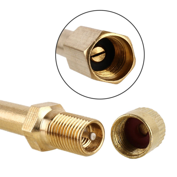 Tubo di prolunga gonfiabile per valvola per pneumatici per auto da 5 pezzi, lunghezza: 150 mm, 150mm, Pure Copper