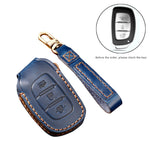 Hallmo Custodia protettiva per chiave in pelle di vacchetta per auto per Hyundai IX35 B Style, For Hyundai IX35 B Style