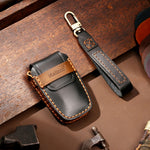 Custodia protettiva per chiave Hallmo in pelle di vacchetta per auto per Toyota Corolla 2018 a 2 pulsanti, For Toyota Corolla 2018 2-button
