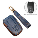 Custodia protettiva per chiave Hallmo in pelle di vacchetta per auto per Toyota Corolla 2018 a 2 pulsanti, For Toyota Corolla 2018 2-button
