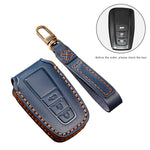 Custodia protettiva per chiave Hallmo in pelle di vacchetta per auto per Toyota Corolla 2018 a 3 pulsanti, For Toyota Corolla 2018 3-button