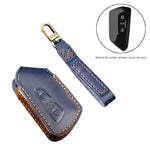 Hallmo Custodia protettiva per chiave in pelle di vacchetta per auto per Volkswagen Golf 8, For Volkswagen Golf 8