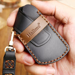 Hallmo Custodia protettiva per chiave in pelle di vacchetta per auto per Volkswagen Golf 8, For Volkswagen Golf 8