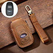 Custodia protettiva per chiave Hallmo in pelle di vacchetta per auto per Subaru Forester, For Subaru Forester
