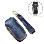Hallmo Custodia protettiva per chiave in pelle di vacchetta per auto per Ford Focus A Style, For Ford Focus A Style