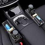 Console multifunzionale per auto Scatola in pelle PU Portabicchieri Sedile Gap Scatola portaoggetti laterale, Storage Box (Black), Storage Box (Beige), Storage Box (Brown)
