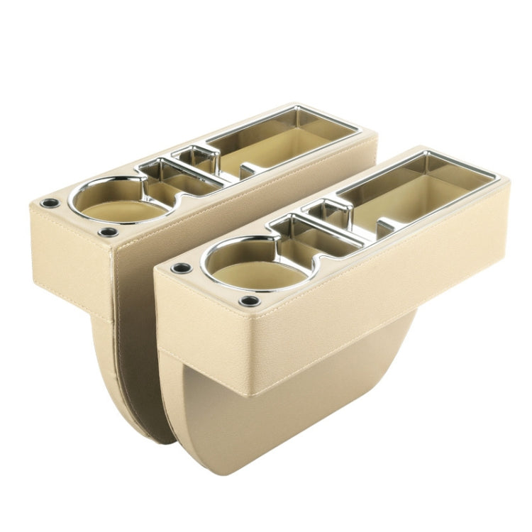 Console multifunzionale per auto Scatola in pelle PU Portabicchieri Sedile Gap Scatola portaoggetti laterale, Storage Box (Black), Storage Box (Beige), Storage Box (Brown)