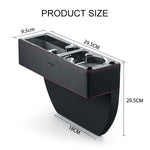 Console multifunzionale per auto Scatola in pelle PU Portabicchieri Sedile Gap Scatola portaoggetti laterale, Storage Box (Black), Storage Box (Beige), Storage Box (Brown)