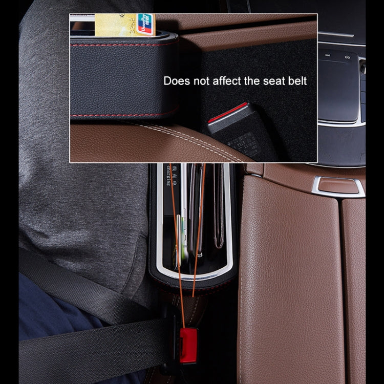 Console di ricarica rapida wireless multifunzionale per auto Scatola in pelle PU Portabicchieri Sedile Gap Scatola portaoggetti laterale, Wireless Fast Charge (Black), Wireless Fast Charge (Beige), Wireless Fast Charge (Brown)