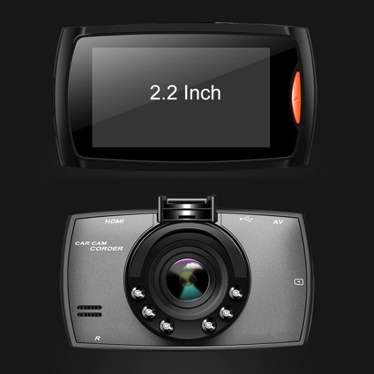 G30 Registratore di guida per auto da 2,2 pollici 480P con registrazione singola Supporto DVR Monitoraggio parcheggio / Registrazione in loop, 2.2 inch