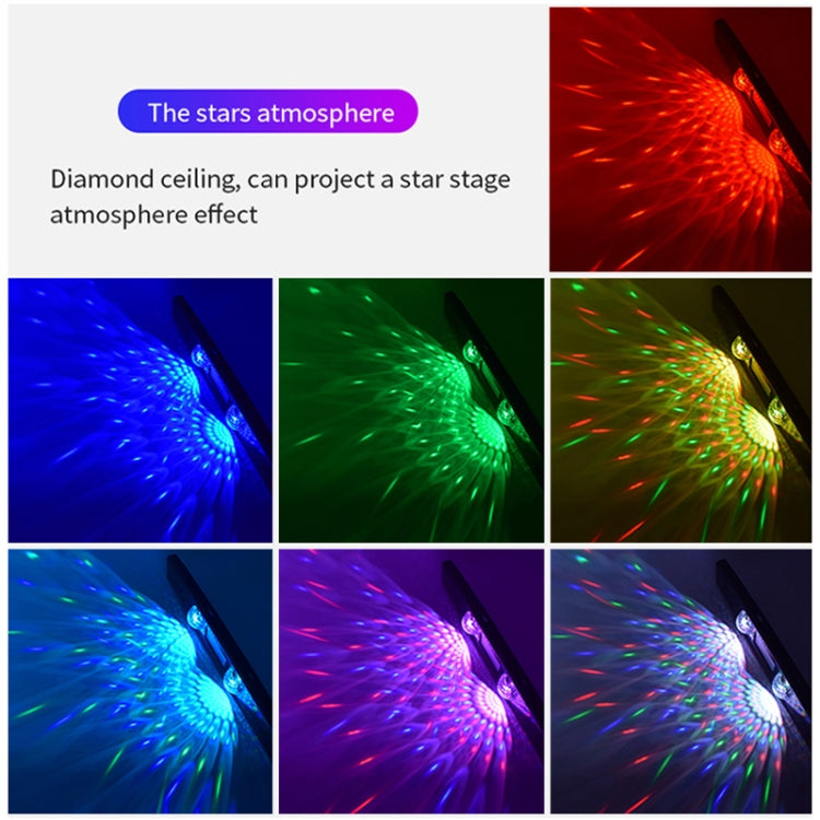 Lampada per atmosfera colorata cielo stellato D88 5V 2.5W per auto senza telecomando, D88 without Remote Control