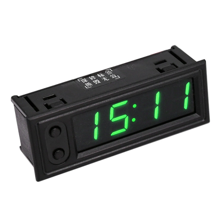 Orologio luminoso elettronico a LED ad alta precisione per auto 3 in 1 + termometro + voltmetro, 3 in 1 Green, 3 in 1 Blue, 3 in 1 Red