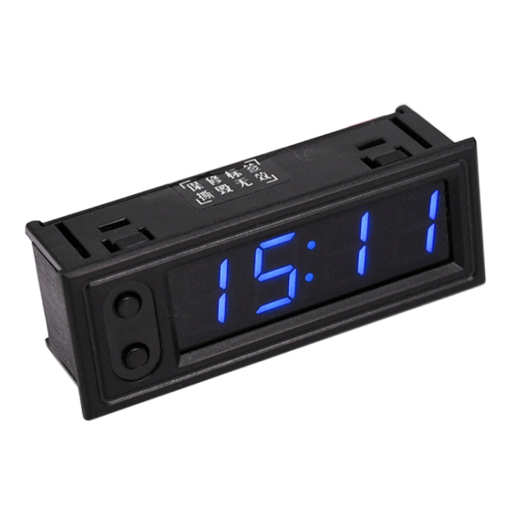Orologio luminoso elettronico a LED ad alta precisione per auto 3 in 1 + termometro + voltmetro, 3 in 1 Green, 3 in 1 Blue, 3 in 1 Red