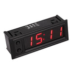 Orologio luminoso elettronico a LED ad alta precisione per auto 3 in 1 + termometro + voltmetro, 3 in 1 Green, 3 in 1 Blue, 3 in 1 Red