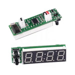 Orologio luminoso elettronico a LED ad alta precisione per auto 3 in 1 + termometro + voltmetro, 3 in 1 Green, 3 in 1 Blue, 3 in 1 Red
