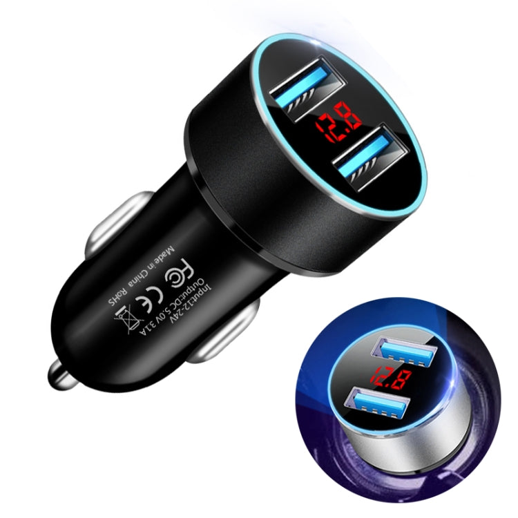 Caricatore doppio USB per auto JMG-C016A 5V 3.1A con display LED, JMG-C016A (Black), JMG-C016A (Gold), JMG-C016A (Blue), JMG-C016A (Red), JMG-C016A (Silver)