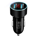 Caricatore doppio USB per auto JMG-C016A 5V 3.1A con display LED, JMG-C016A (Black), JMG-C016A (Gold), JMG-C016A (Blue), JMG-C016A (Red), JMG-C016A (Silver)