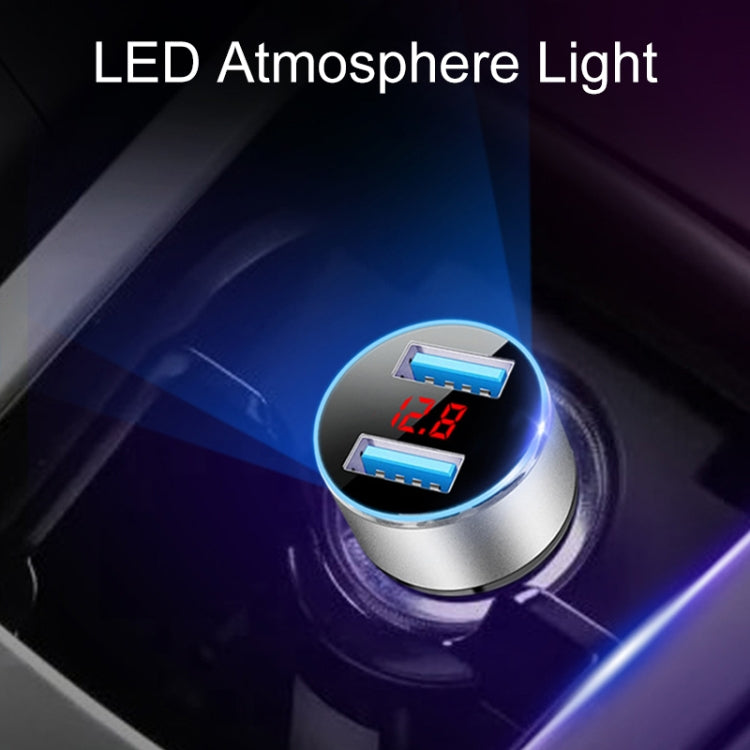 Caricatore doppio USB per auto JMG-C016A 5V 3.1A con display LED, JMG-C016A (Black), JMG-C016A (Gold), JMG-C016A (Blue), JMG-C016A (Red), JMG-C016A (Silver)