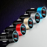 Caricatore doppio USB per auto JMG-C016A 5V 3.1A con display LED, JMG-C016A (Black), JMG-C016A (Gold), JMG-C016A (Blue), JMG-C016A (Red), JMG-C016A (Silver)