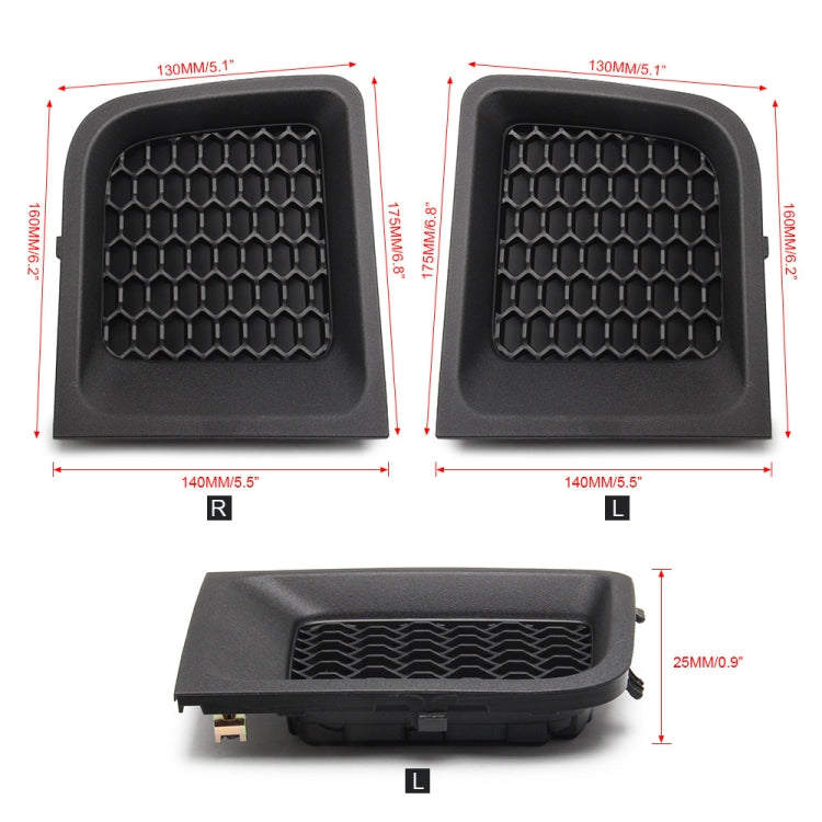 2 pezzi di copertura della cornice della griglia inferiore del paraurti anteriore sinistro + destro per Jeep Renegade, Left + Right