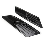 Set di 2 cappe di aspirazione del flusso d'aria decorative per auto, parafango laterale, set di cappe di sfiato per Ford Mustang 2015-2017, nero brillante, For Ford Mustang 2015-2017, Bright Black