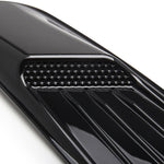 Set di 2 cappe di aspirazione del flusso d'aria decorative per auto, parafango laterale, set di cappe di sfiato per Ford Mustang 2015-2017, nero brillante, For Ford Mustang 2015-2017, Bright Black