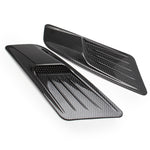Set di 2 cappe di aspirazione del flusso d'aria decorativo per auto, parafango laterale, per Ford Mustang 2015-2017, fibra di carbonio, For Ford Mustang 2015-2017, Carbon Fiber