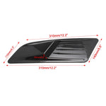 Set di 2 cappe di aspirazione del flusso d'aria decorativo per auto, parafango laterale, per Ford Mustang 2015-2017, fibra di carbonio, For Ford Mustang 2015-2017, Carbon Fiber