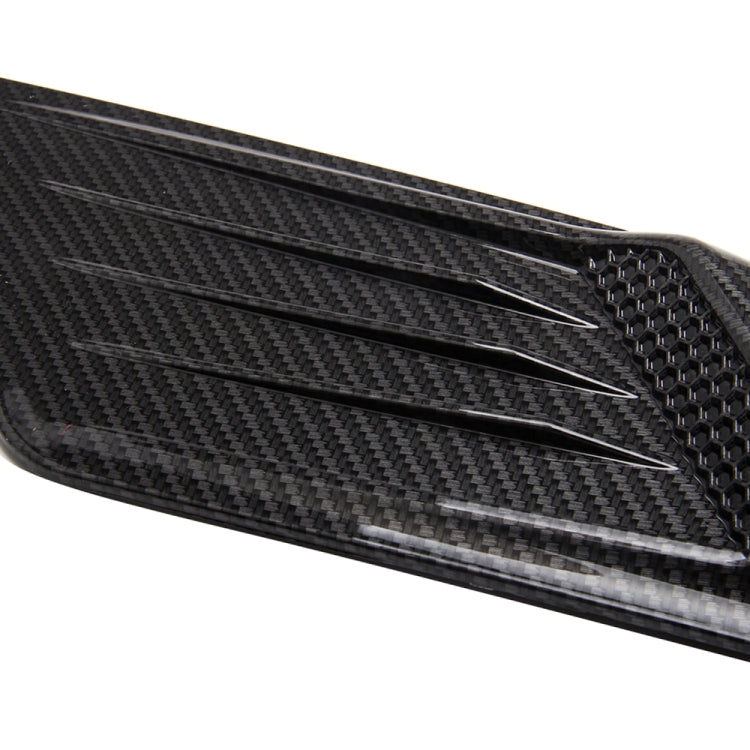 Set di 2 cappe di aspirazione del flusso d'aria decorativo per auto, parafango laterale, per Ford Mustang 2015-2017, fibra di carbonio, For Ford Mustang 2015-2017, Carbon Fiber