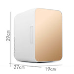 Mini frigorifero per auto/casa con pannello in vetro temperato da 8 litri 37-48 W, 8L US Plug(Gold), 8L US Plug(Silver)