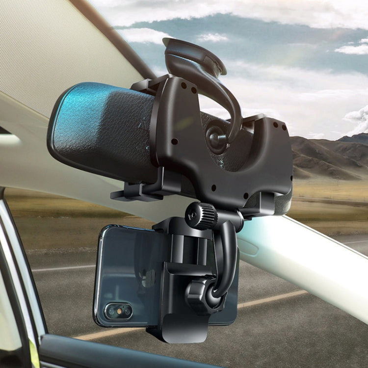 Supporto rotante per registratore di navigazione, staffa per cellulare, specchietto retrovisore per auto, Car Rearview Mirror Phone Bracket